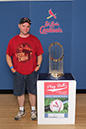 011 ©NELSON CHENAULT CLINTON LIBRARY presents ST LOUIS CARDINALS WORLD CHAMPIONSHIP TROPHY 070412