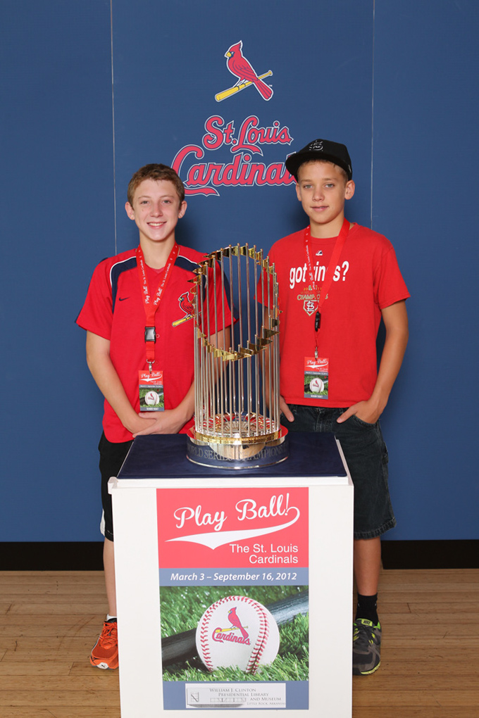 012 ©NELSON CHENAULT CLINTON CENTER presents ST LOUIS CARDINALS WORLD CHAMPIONSHIP TROPHY 070712